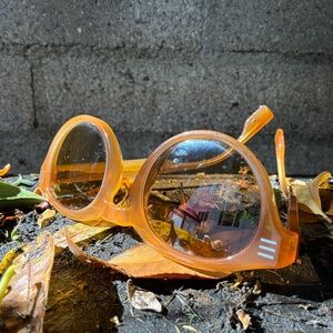 Burberry Round Amber Sunglasses